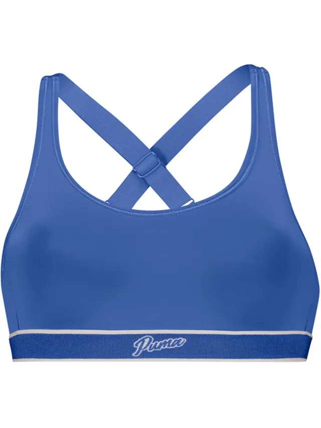 Puma Sporty Padded Bikinitop Blauw M Vrouw Vivid Blue