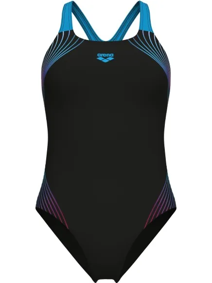 Arena Nuance Swim Pro Back badpak marineblauw Zwart
