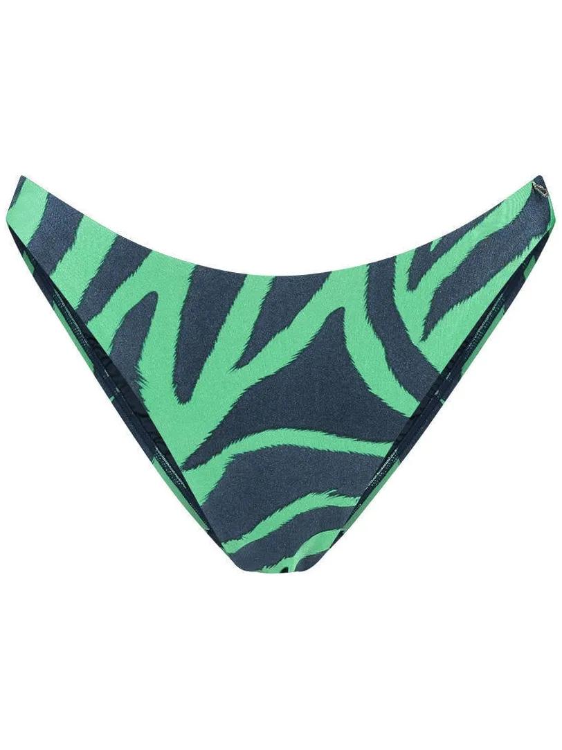 Beachlife high leg bikinibroekje groen/donkerblauw, foto 2