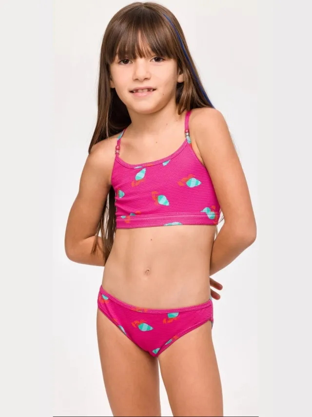 Woody bikini krabben fuchsia - 251-10-ZWC-A/960 - maat 10 jaar