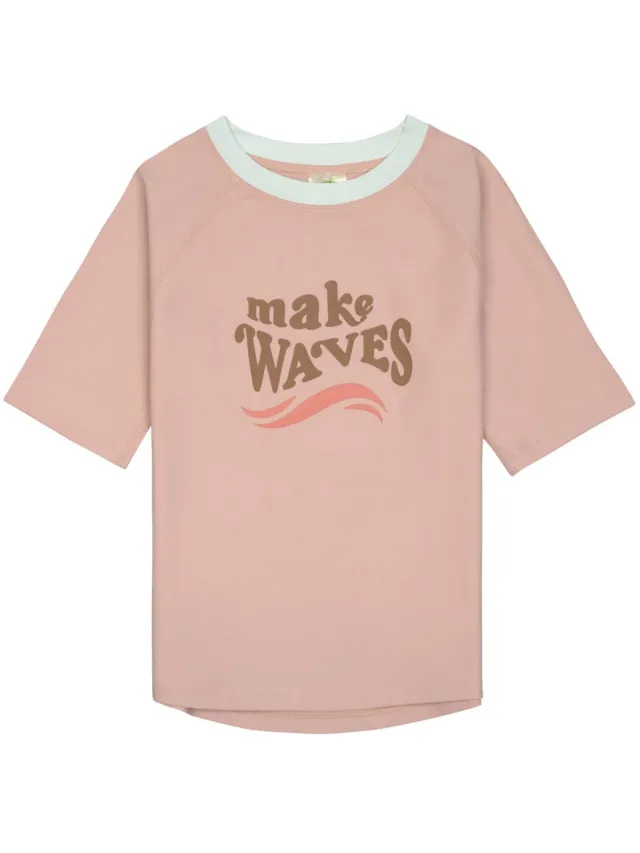 Lässig UV - T-shirt - Make - Waves - Peach - Roze