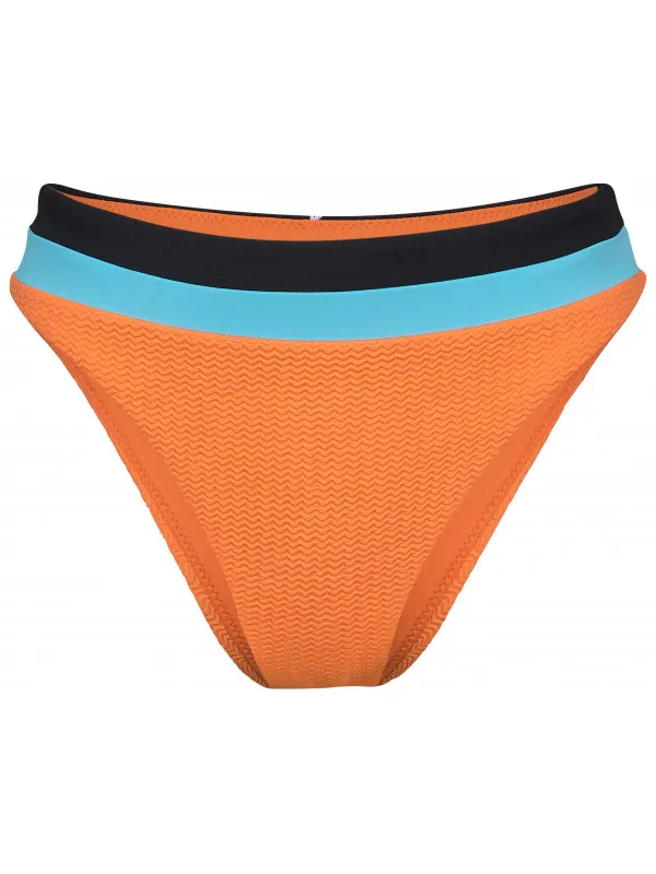 Seafolly Women's Slice of Splice Spliced High Rise - Bikinibroekje, oranje