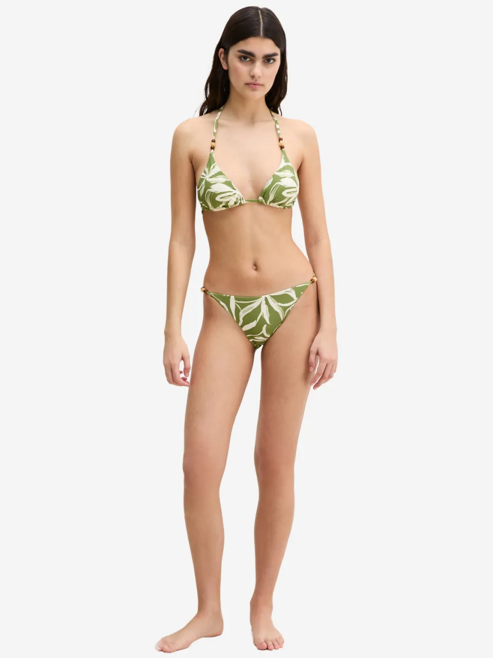 Marc O'Polo Vrouwen Bikini broekjes Abstract Flower Kaki