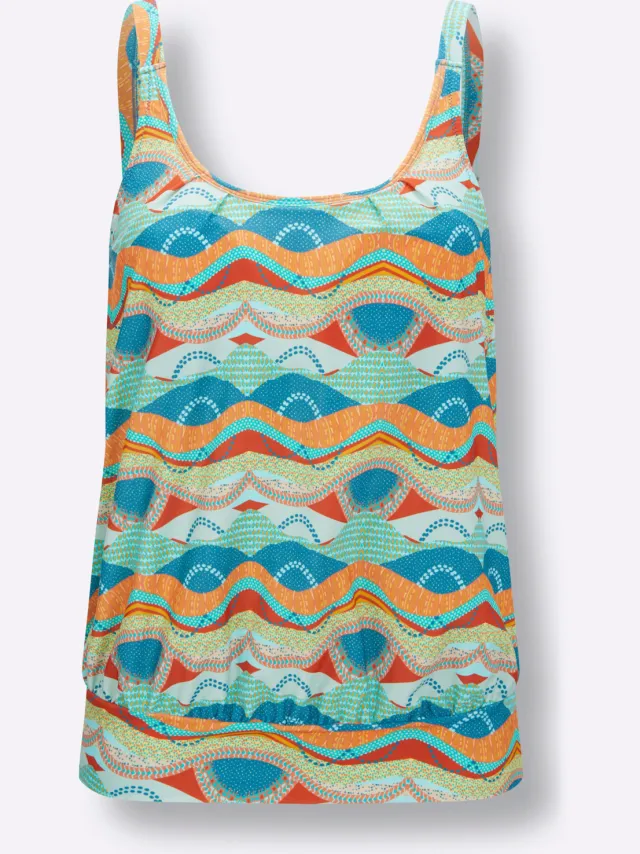 tankinitop turquoise geprint, foto 2