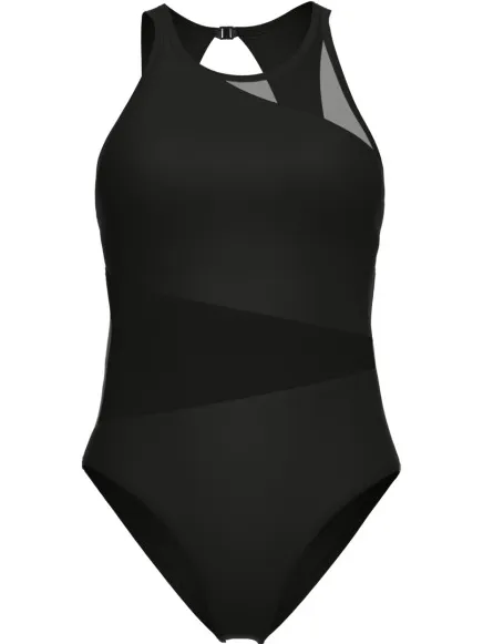 Arena Mesh Angle Swimsuit Vent Back badpak zwart