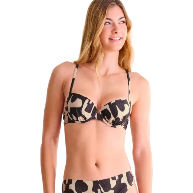 Lisca Aswan voorgevormd bikinitopje beige Zwart