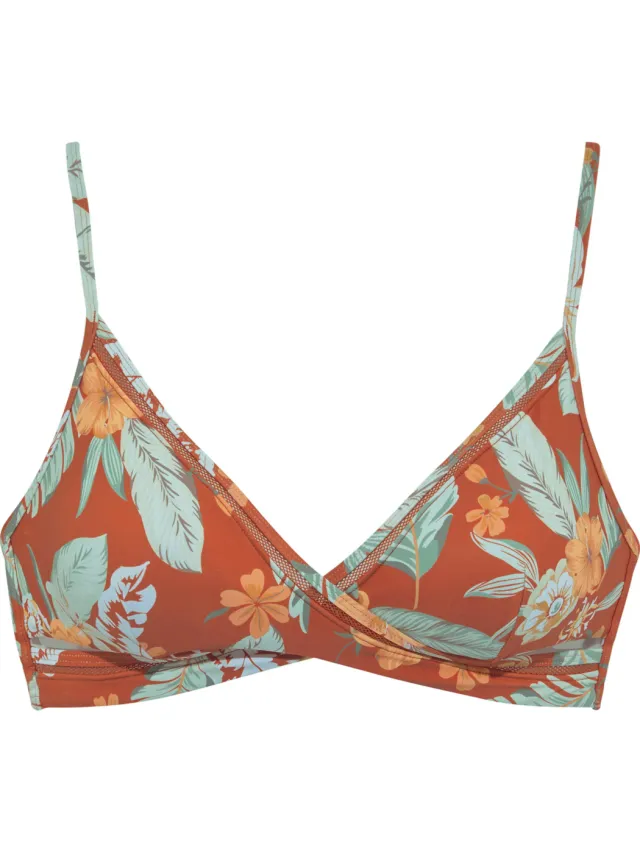 triangelbikinitop roestrood geprint, foto 2