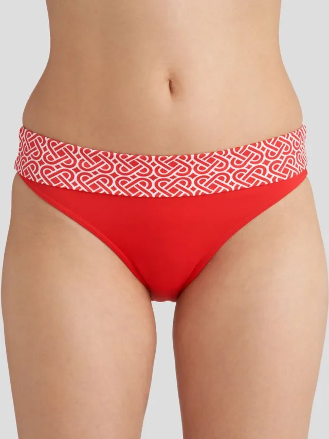 Freya Riviera - bikinibroekje rood met speelse band - Maat