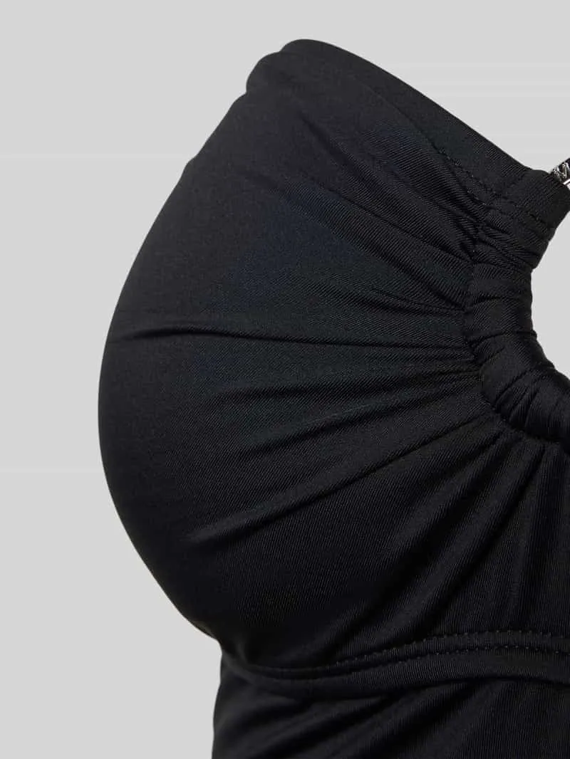Michael Kors Tankini-bovendeel met halter in schakelkettinglook zwart, foto 2