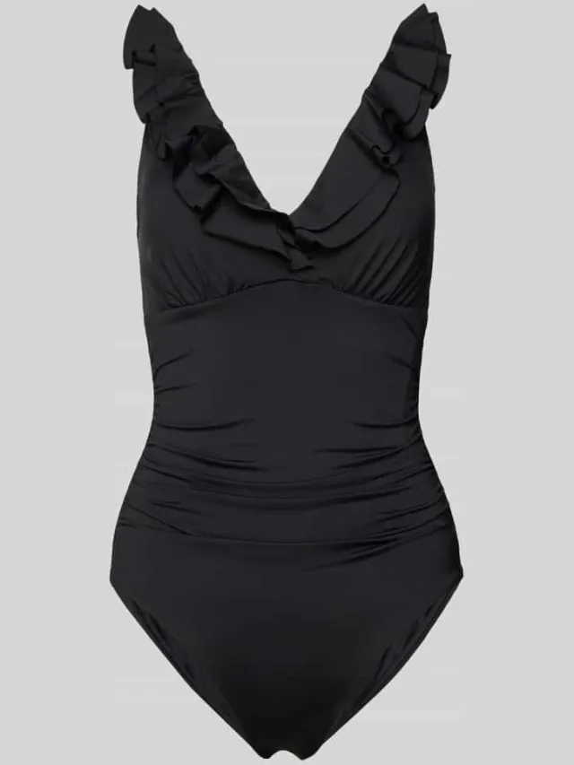 Lauren Ralph Lauren Badpak met Volants Zwart