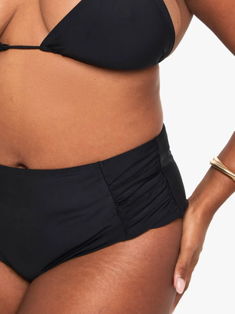 boohoo Dames Plus Buikcontrole Bikini-Broekjes zwart, foto 4