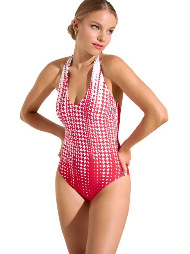 Lisca Quito badpak met beugels rood