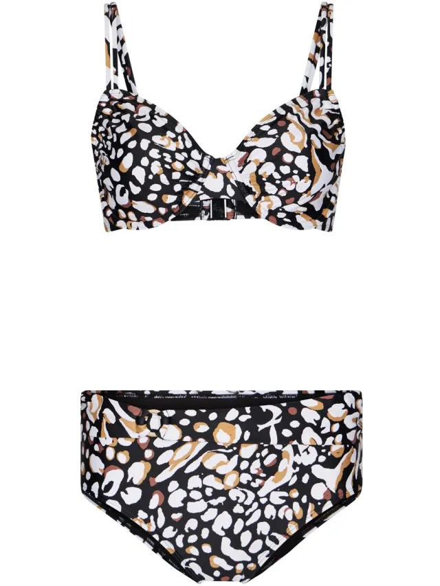 Pastunette Bikini - Savanna - Zwart/Wit/Bruin - Unpadded