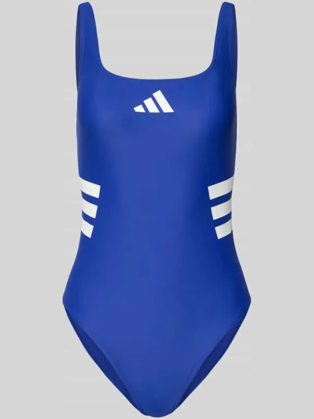 Adidas Slim fit sportbadpak met logoprint Koningsblauw