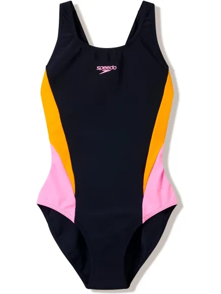 Speedo Colourblock badpak marineblauw