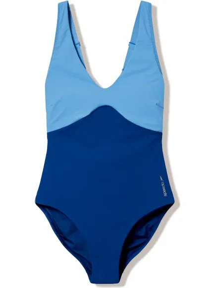 Speedo Sculpture Butterfly Back badpak blauw