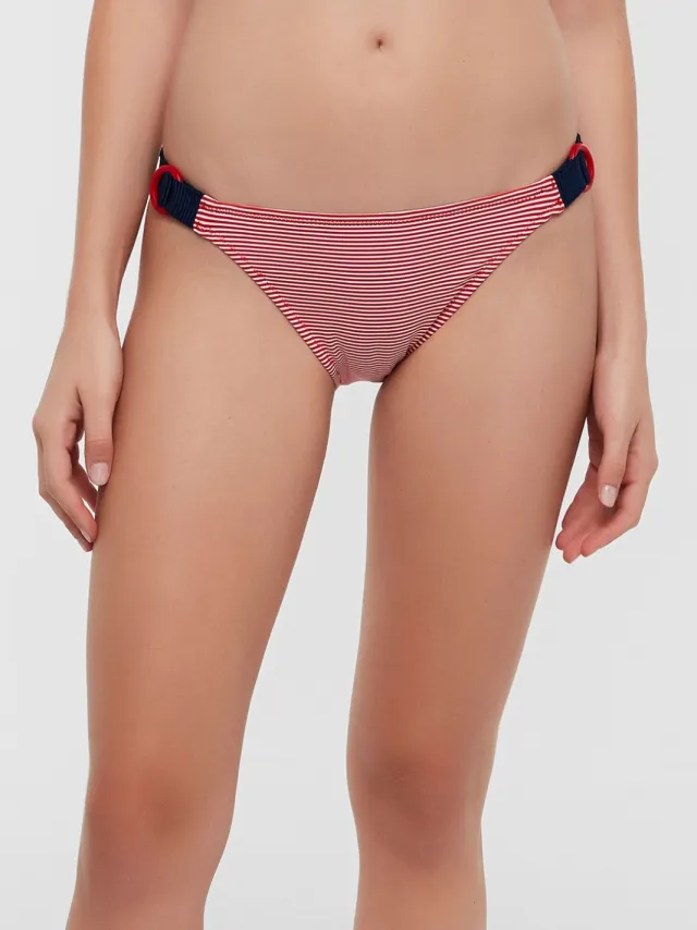 Penti Lage Taille Gestreepte Bikinibroekjes Veelkleurig