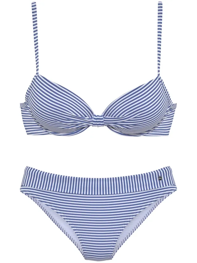beugelbikini lichtblauw wit lichtblauw/wit