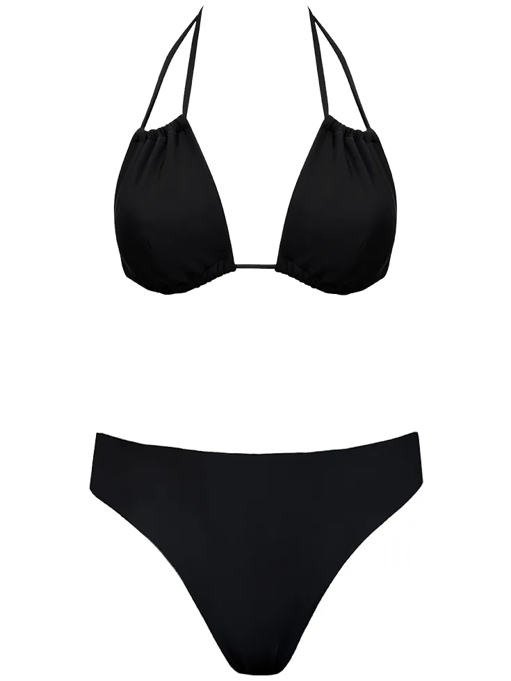 Anekdot dames vegan Bikini Set Low Versatile Skyline Slim Zwart, foto 2