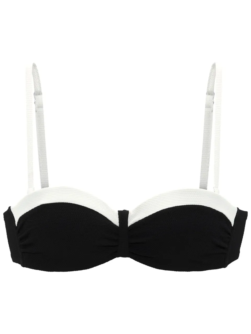 bandeaubikinitop met beugel zwart/crème, foto 3