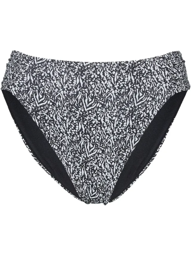 ESOTIQ Antibes - Bikinibroekje - Zwart-wit abstract patroon - Normale taille Zwart;Wit