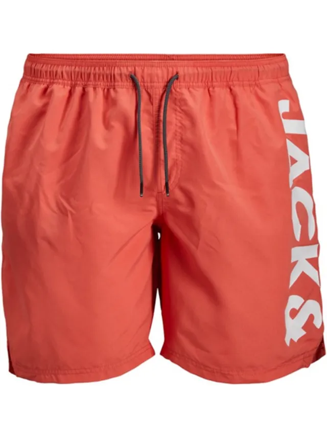 Jack & Jones (Maat: W46) - Zwemshort Hot Coral Rood