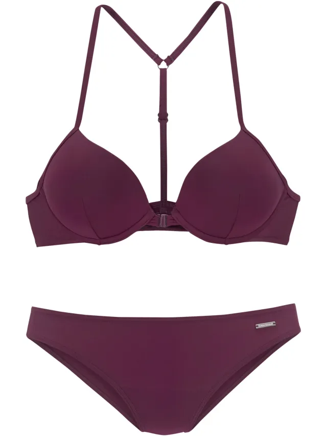 push-up bikini bordeaux