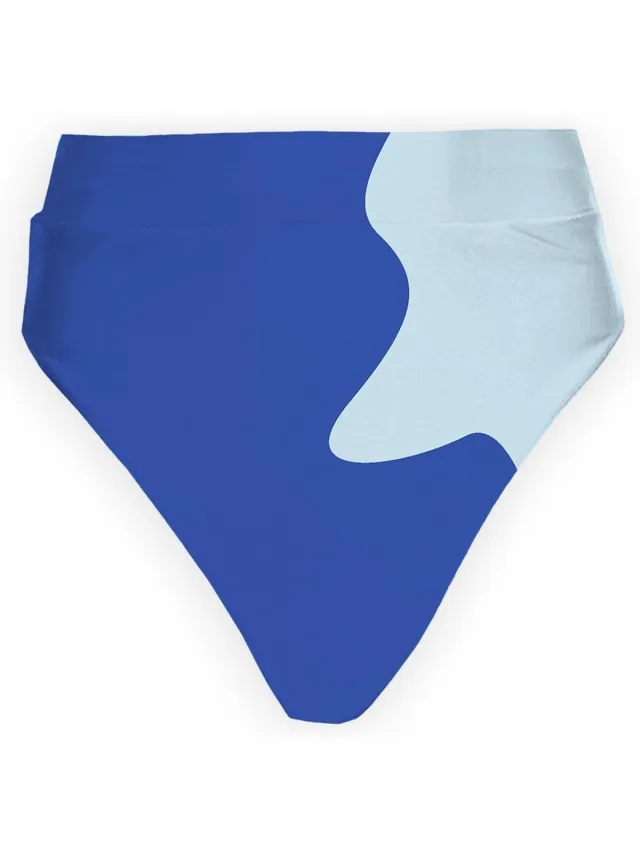 Sea'sons Official - Kleurveranderend - High Waist Bikinibroek - Oceaan-Blauw