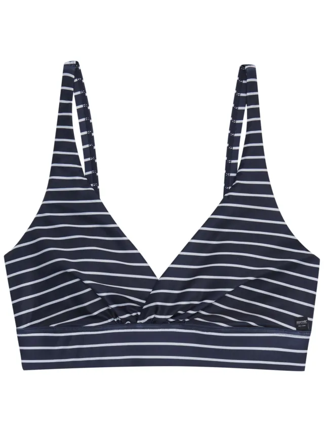 Regatta Dames/Dames Paloma Stripe Gestructureerde Bikinitop (Marine, Wit) Marineblauw