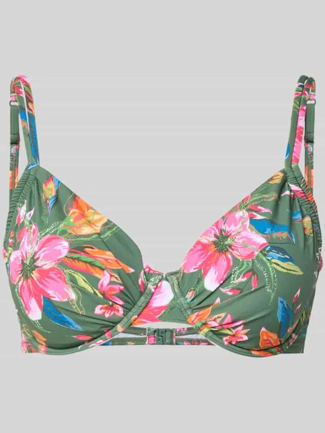 Lascana PLUS SIZE bikinitop in all-over look model 'Malia' Olijfgroen