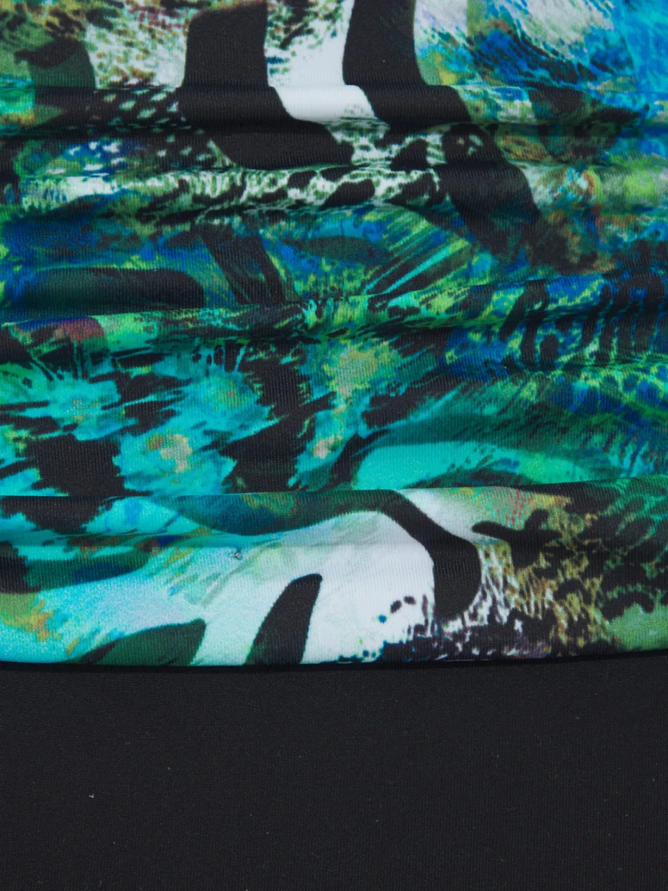 badpak turquoise bedrukt zwart, foto 2