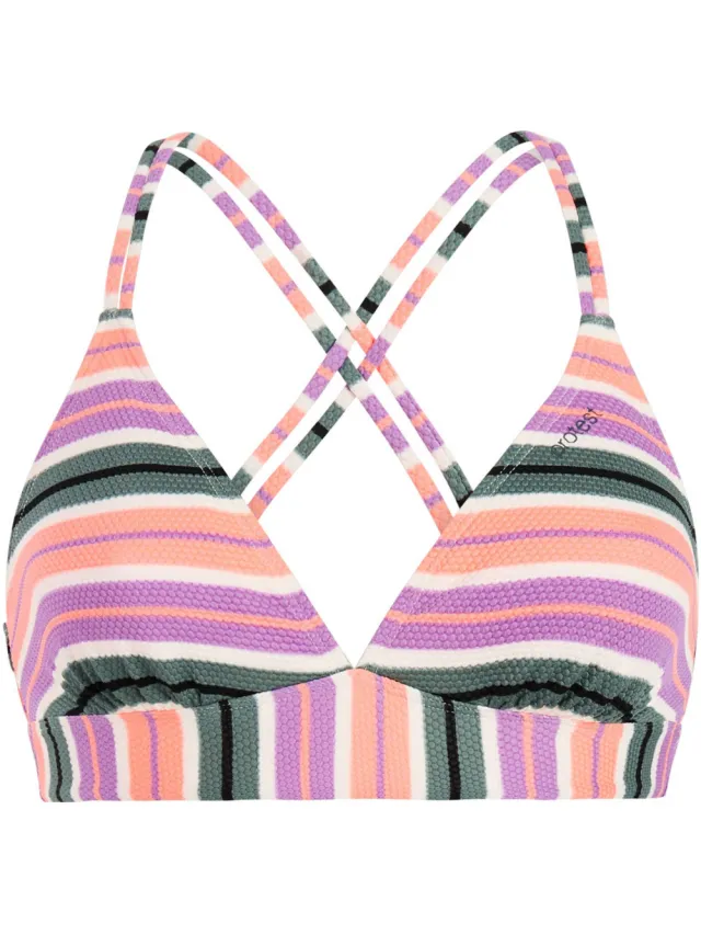Protest MIXSupera triangel bikinitop roze groen wit, foto 2