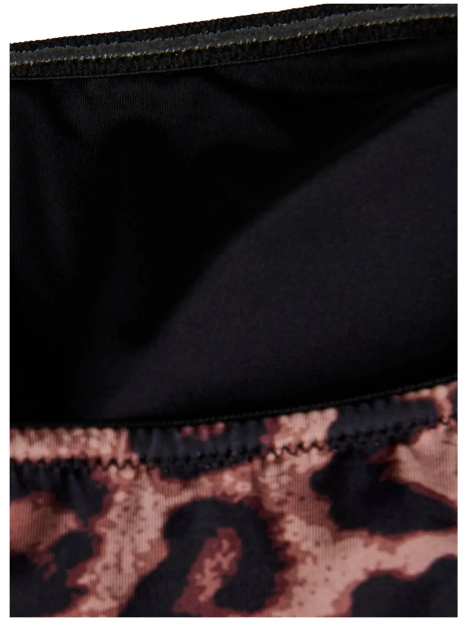Zizzi CAANNE strapless bandeau bikinitop panterprint bruin, foto 7