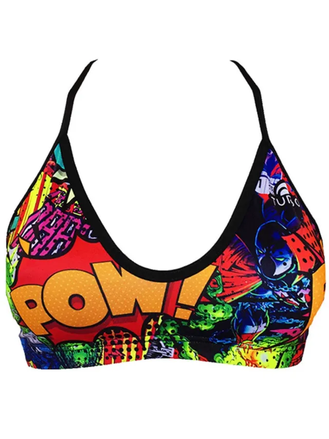 Turbo Top Mare Super Comic Bikinitop Veelkleurig 2XL Vrouw Orange