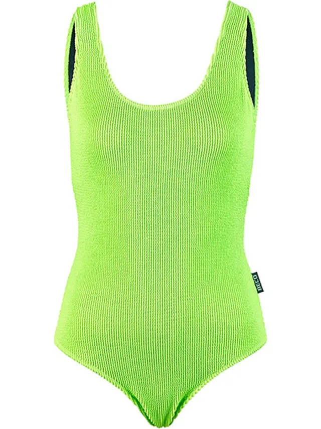 Beco crinkle badpak - neon groen turquoise