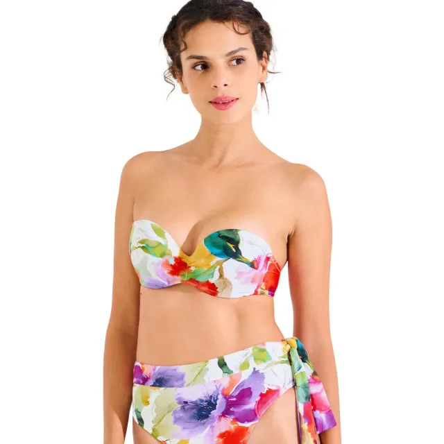Lisca ROMA balconnet bandeautop bloemenprint Wit