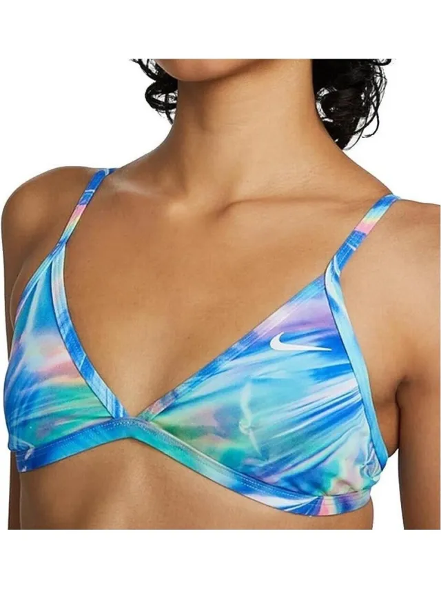 Nike Lace Up bikinitop blauw