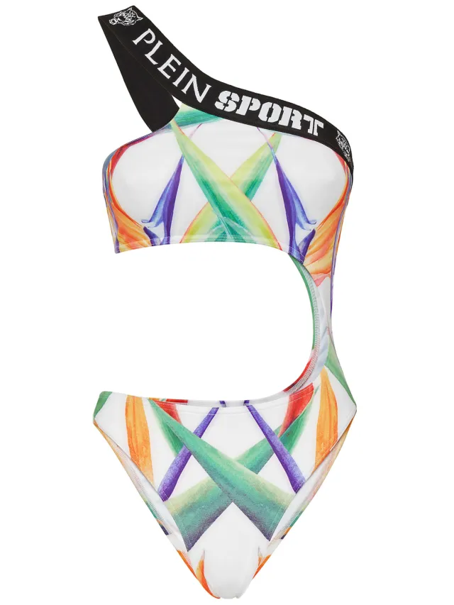 Plein Sport Monokini Flowers wit/veelkleurig, foto 2