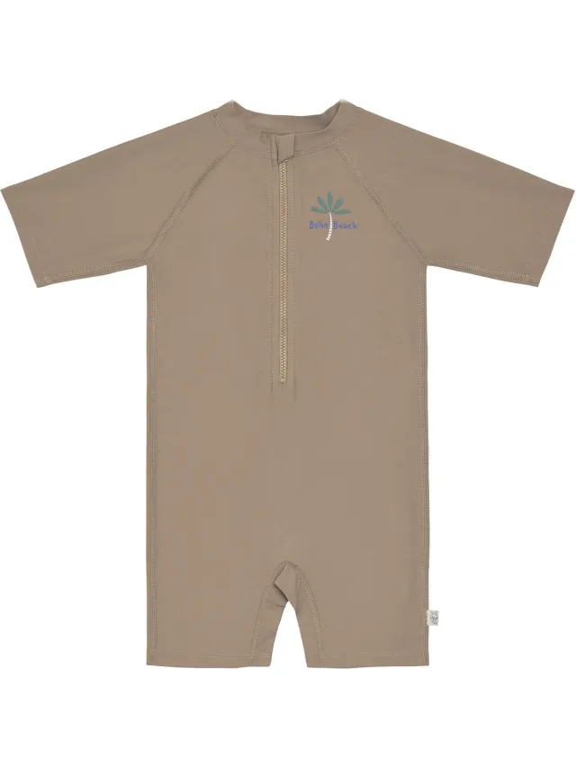 Lässig Splash & Fun Zwempak met korte mouw choco, 03-06 maanden