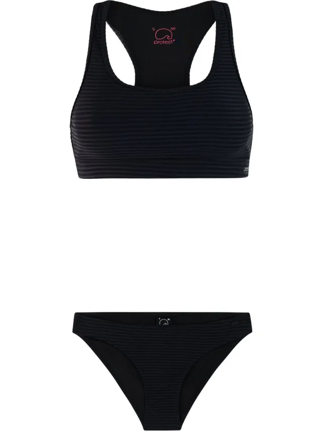 Protest PRTEager 25 – Surf bikini set Dames – Sup bikini top – Uitneembare vulling – Zwart True Black