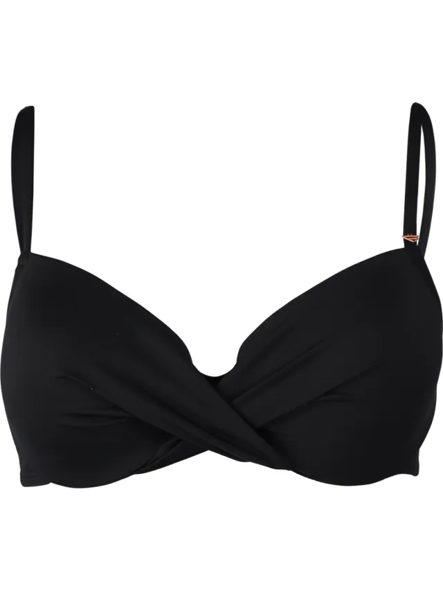 Brunotti Stefana - Bikini Topje Black - Wired Bikini Top Dames - Aanpasbare Bandjes - Mix & Match