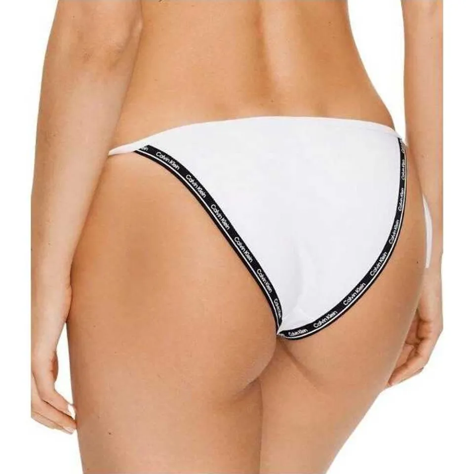 Calvin Klein Dames/Dames Bikinibroekje met Contrast Detail Zijband (Wit)
