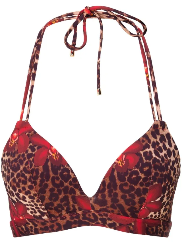 LingaDore Voorgevormde Triangel Bikini top Leopard flower