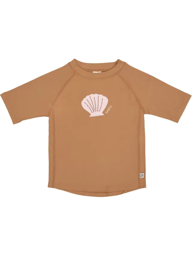 Lässig Zwemshirt Rashguard Korte Mouw Splash & Fun Shell caramel, 25-36 mnd.
