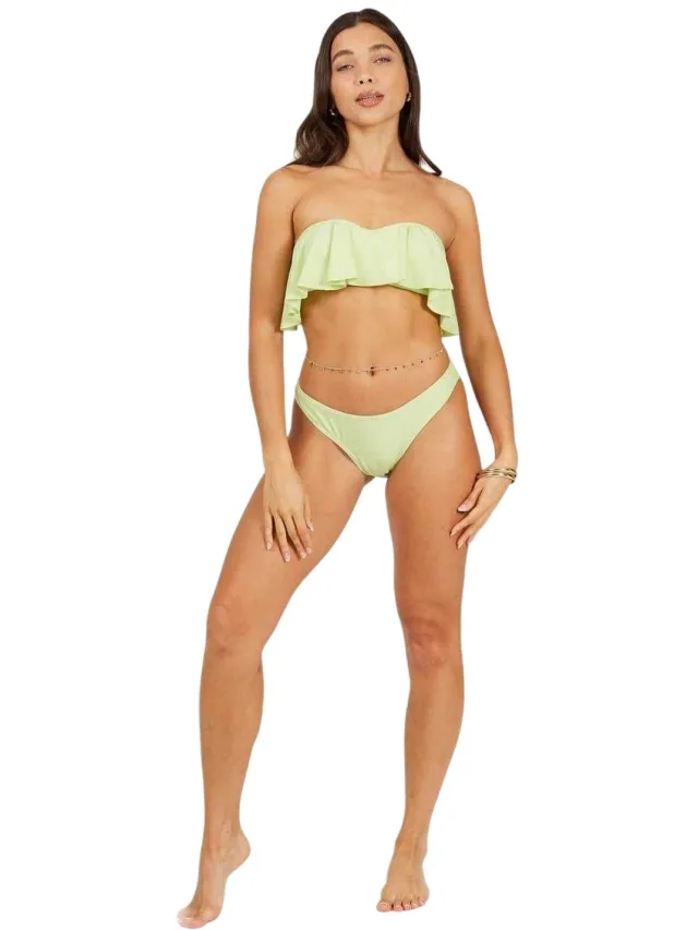 Brave Soul Bikinibroekjes met middelhoge taille voor dames (Muntgroen)
