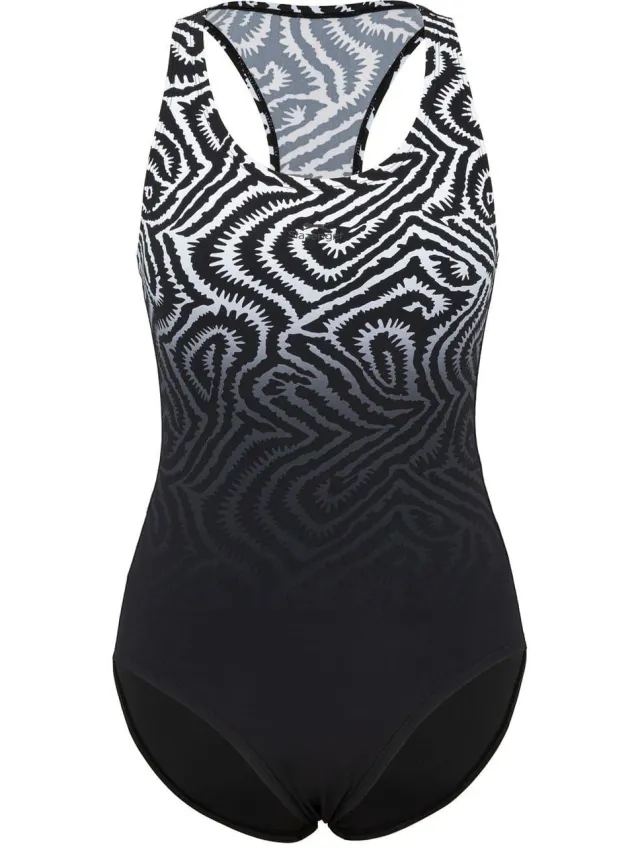 Slazenger Dames/Dames Gedessineerd Eendelig Badpak (Zwart)