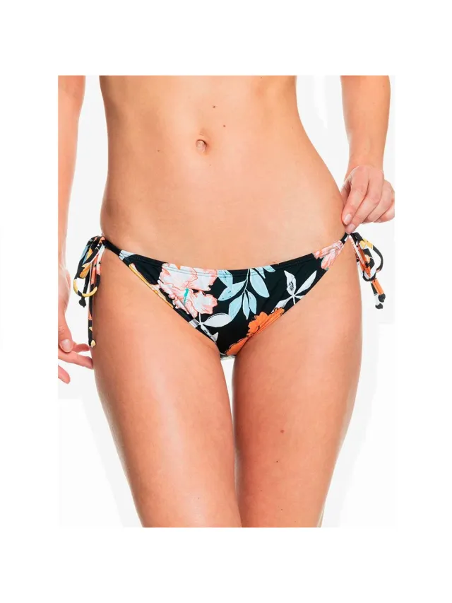 Roxy Printed Beach Classics Bikinibroekje Zwart XS Vrouw Anthracite S Island Vibes