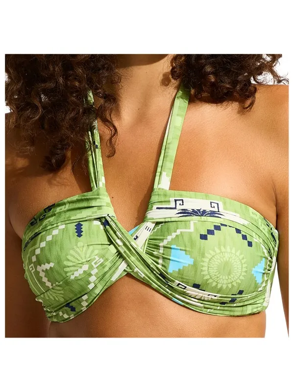 Seafolly Women's Kasbah Halter Bandeau - Bikinitop, meerkleurig