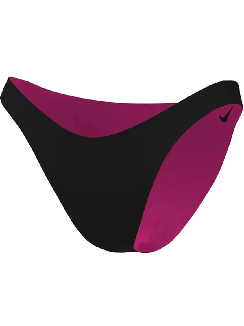 Nike Dames/Dames Kleurblok Omkeerbaar Hoog Been Bikinibroekje (Zwart/roze), foto 2