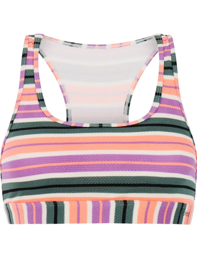 Protest MIXEAGERS crop bikinitop roze groen wit Roze/groen/wit